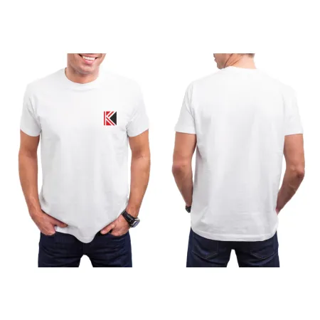 T-Shirt B&C E150 z małym nadrukiem na lewej piersi